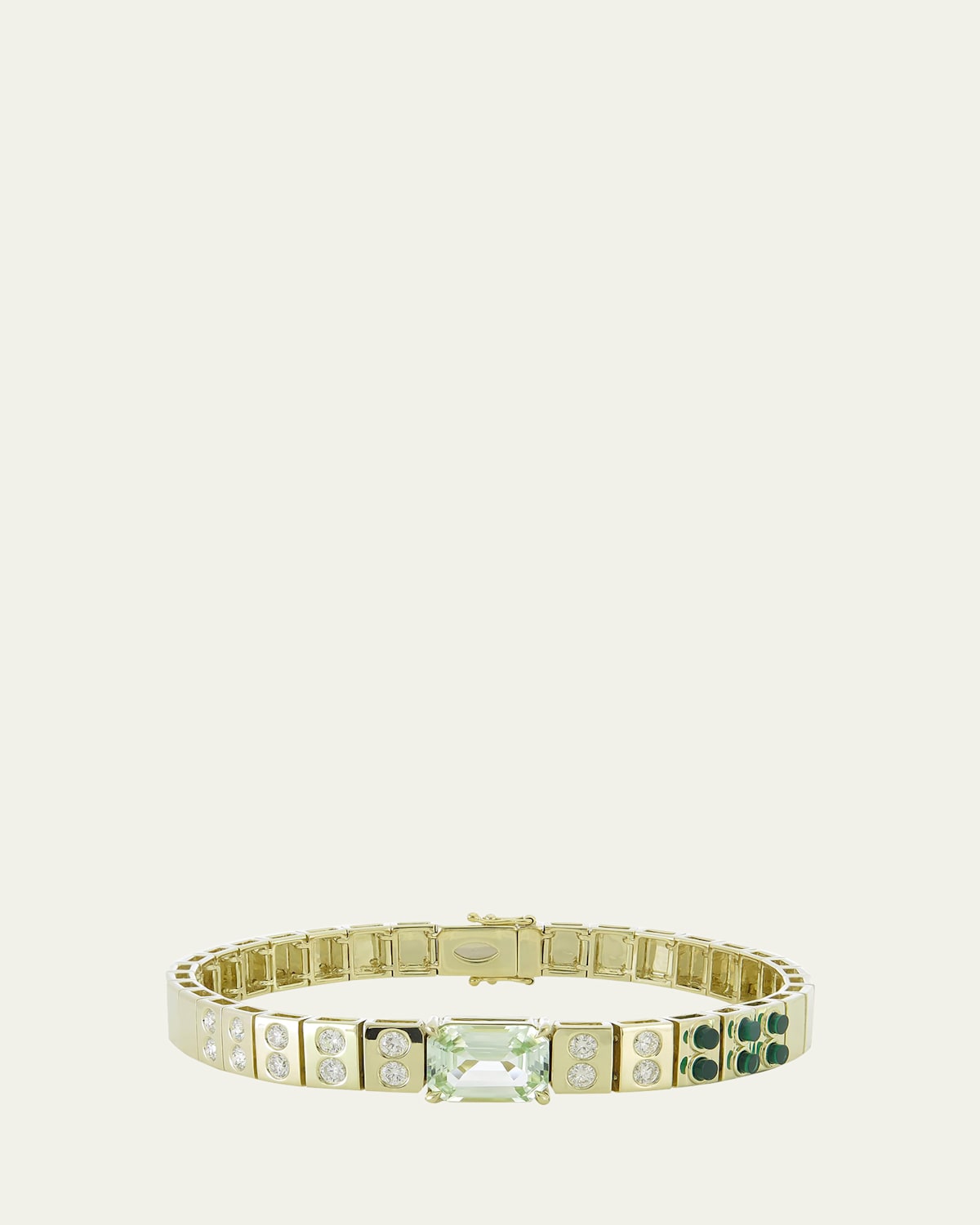 Leggo ID Tourmaline and Diamond Tennis Bracelet