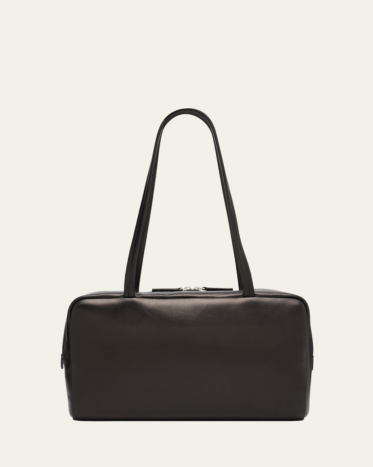The Row Astra Bowling Shoulder Bag In Napa Leather In Black