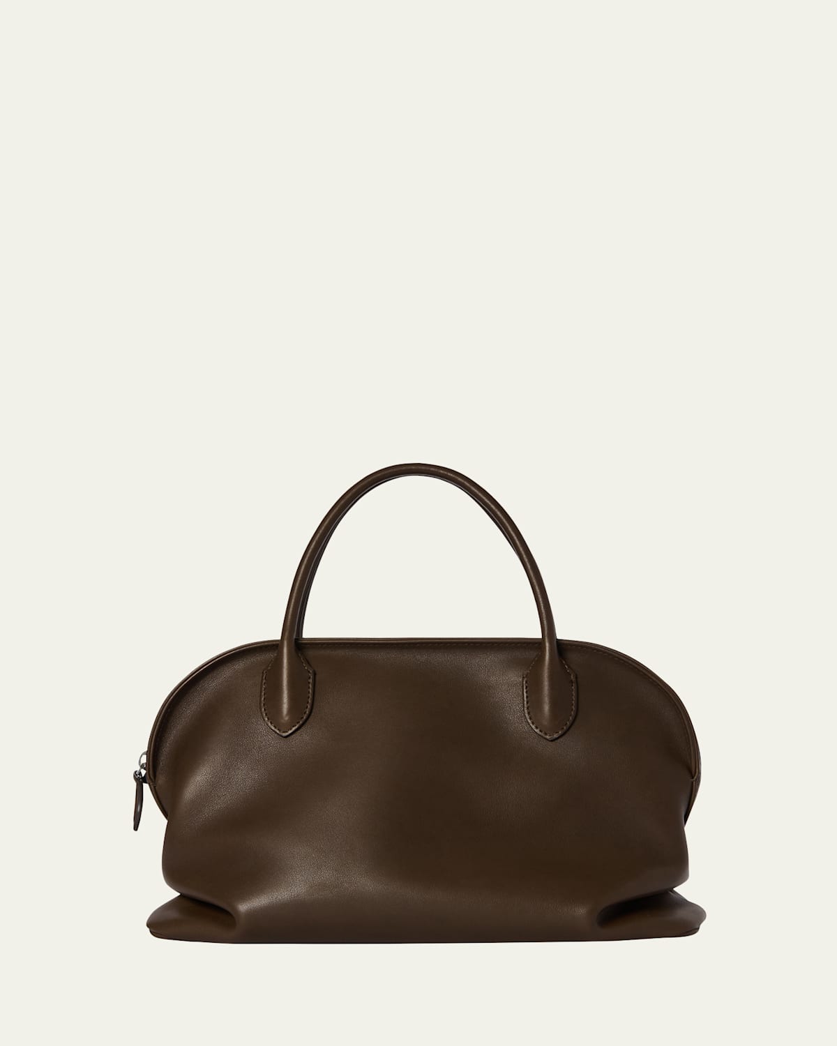 The Row Kew Bowling Top-handle Bag In Saddle Leather