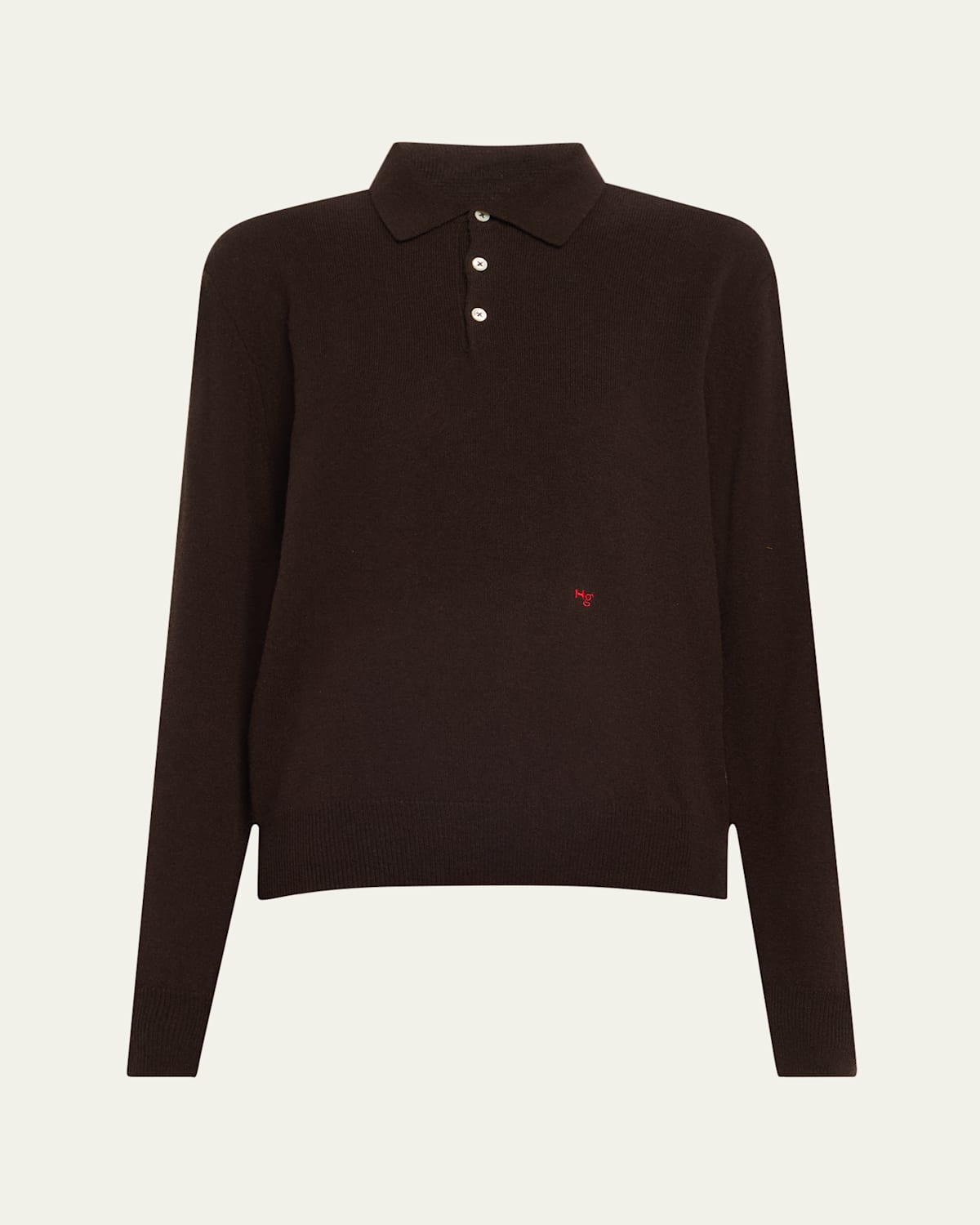 Oversized Wool Cashmere Polo Shirt