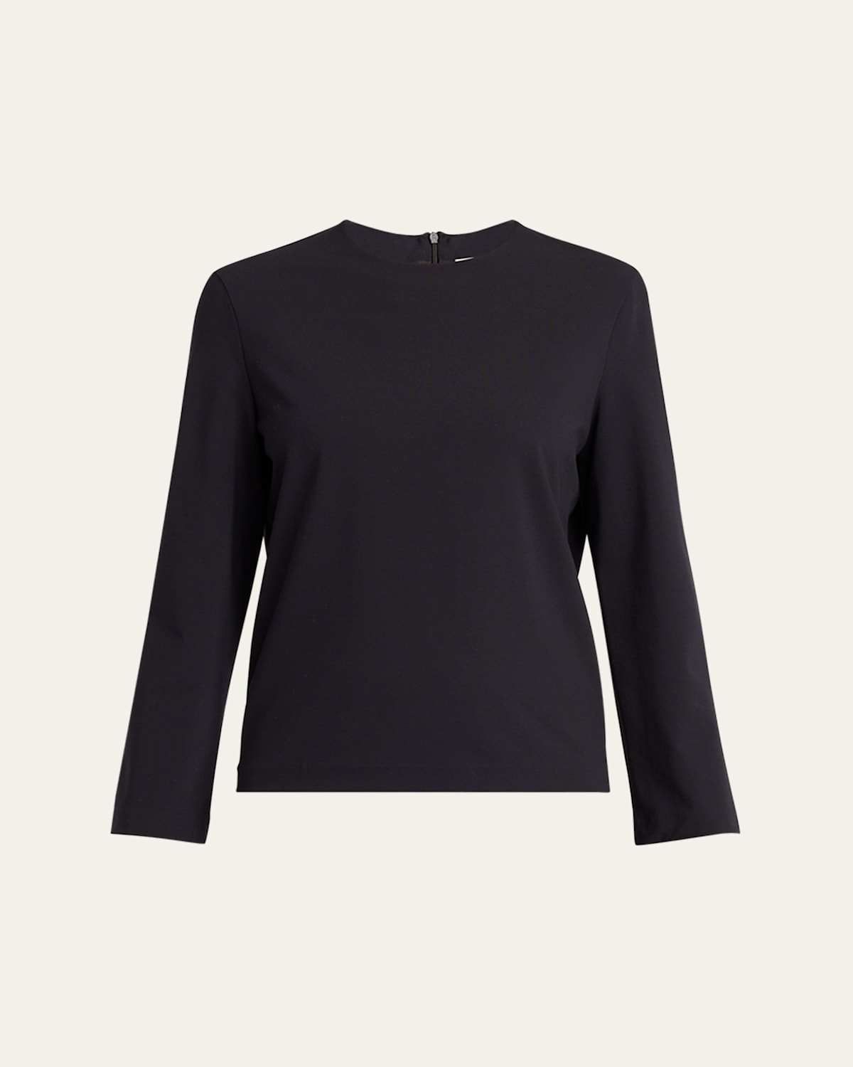 The Row Azalea Long Sleeve Scuba Top In Black