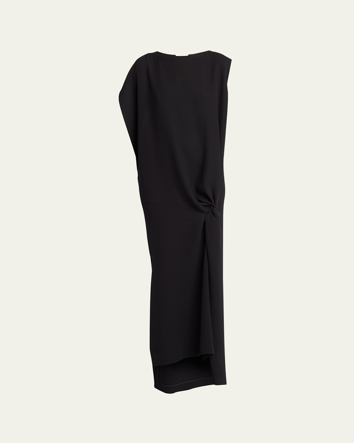 The Row Esmee High-low Column Silk Dress In Black