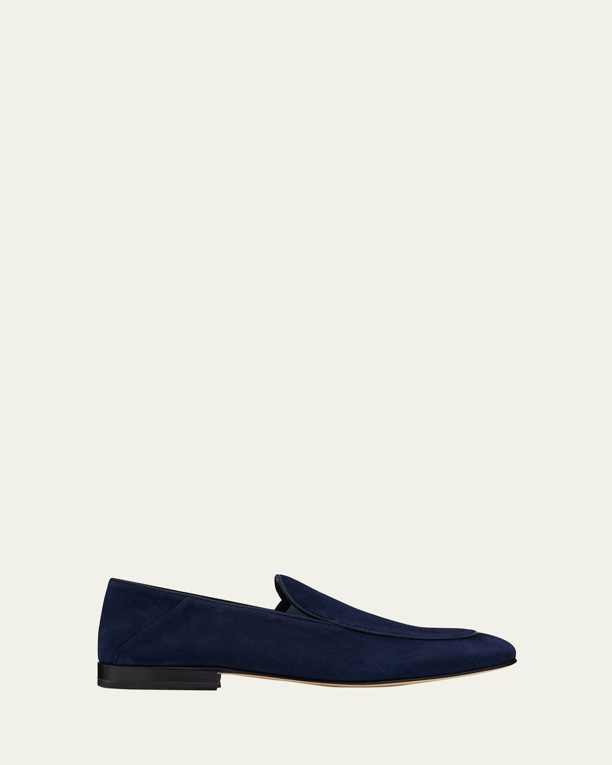 Stuart Weitzman Men's Briggs Suede Venetian Loafers In Navy
