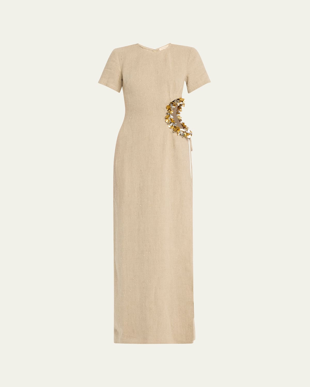 Seaford Cutout Linen Evening Dress