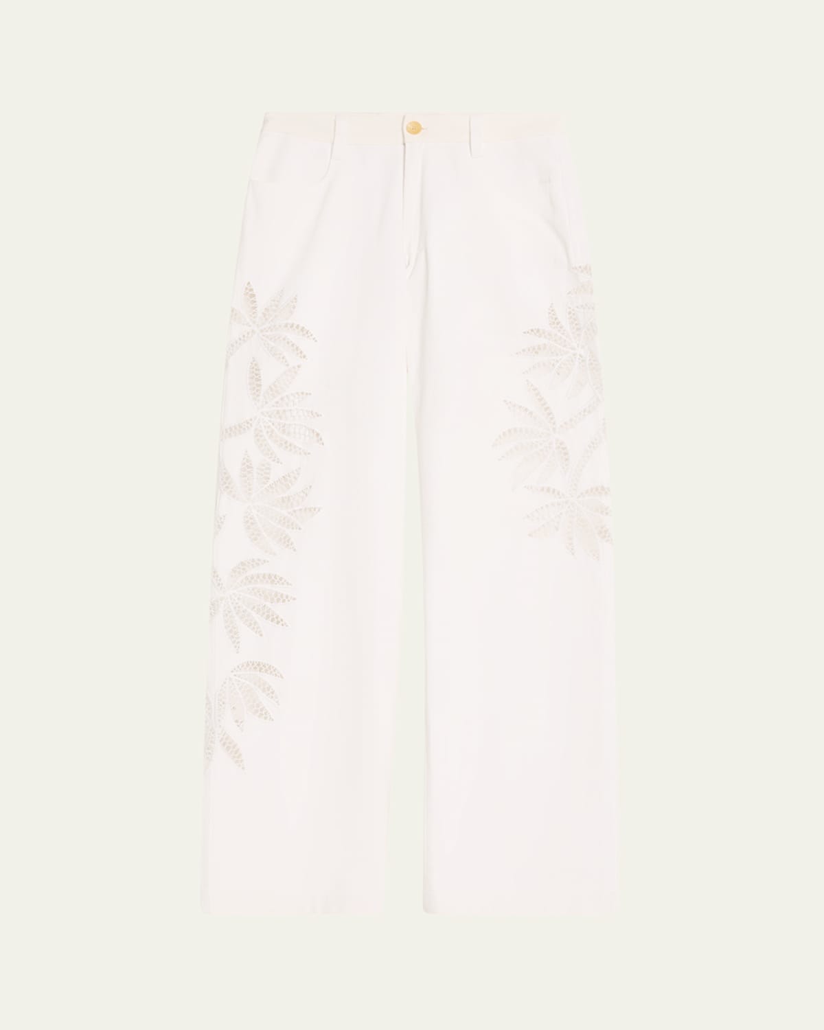 Stulla Botanical Cutout Wide-Leg Jeans