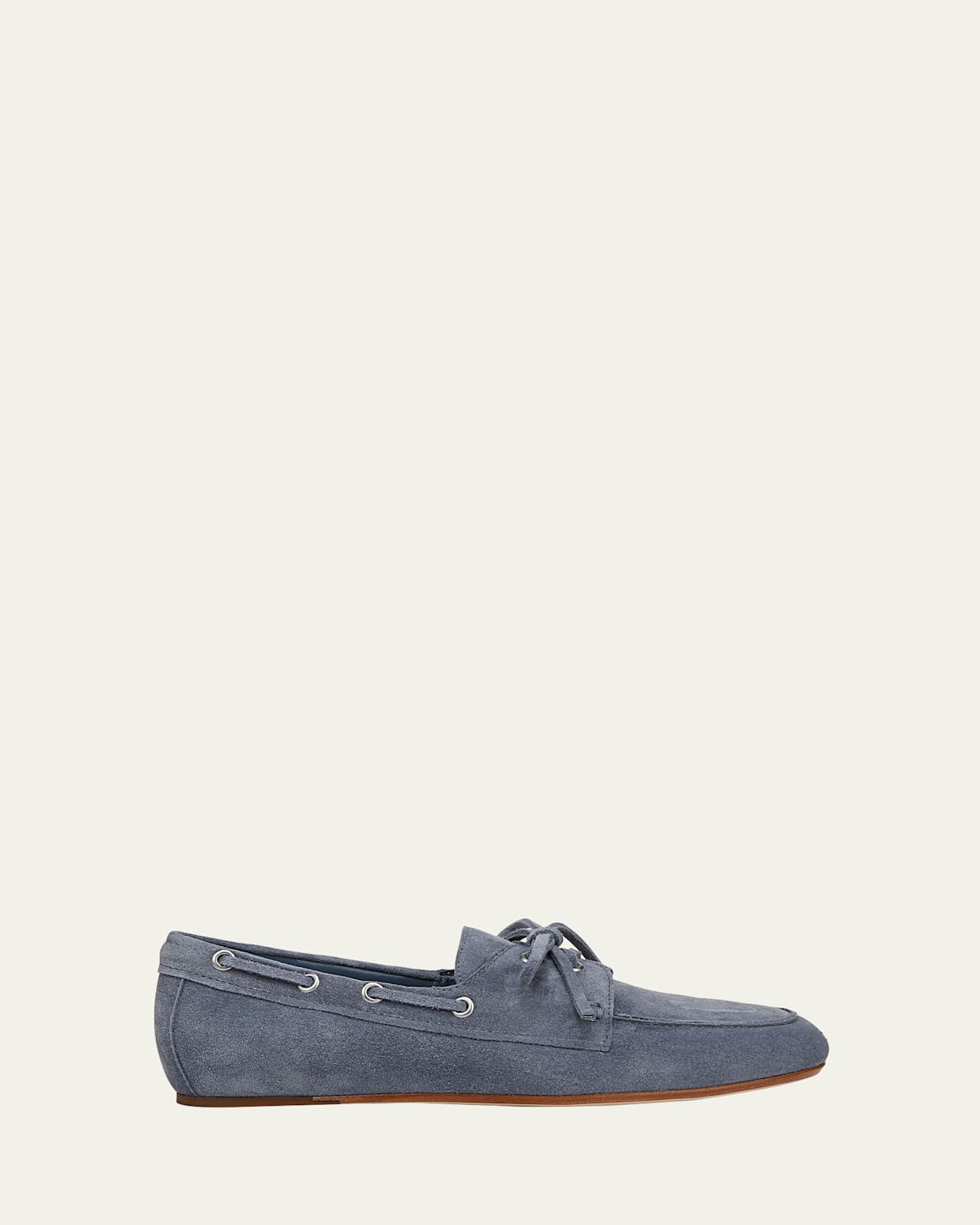 Vince Marin Suede Boat Loafers In Blue Ink
