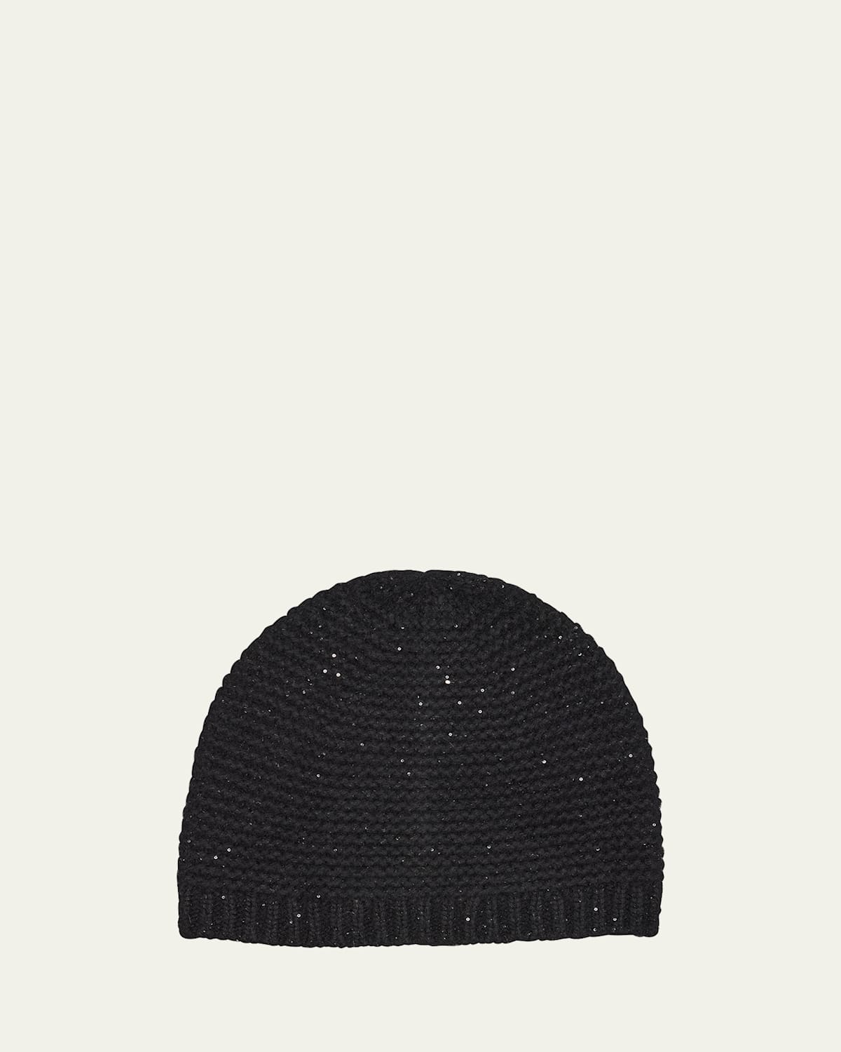 Sofia Cashmere Cashmere Blend Sequin Beanie In Black