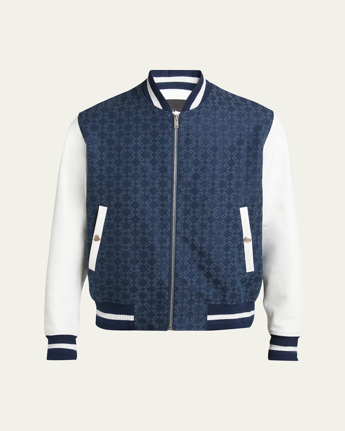 ブルゾン GIVENCHY FW24 Givenchy Jackets Blue (BM01816 1MJ420) Givenchy Bicolor Cotton Varsity Jacket In Blue | ModeSens