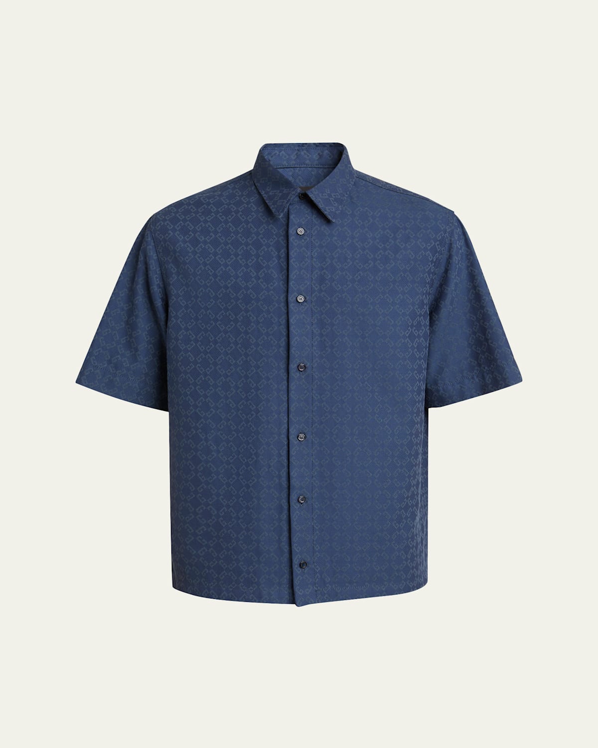 Men's Monogram Jacquard Denim Shirt