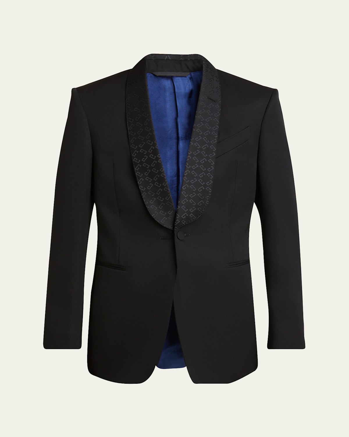 Givenchy Monogram 72 Jacquard-collar Blazer In Black