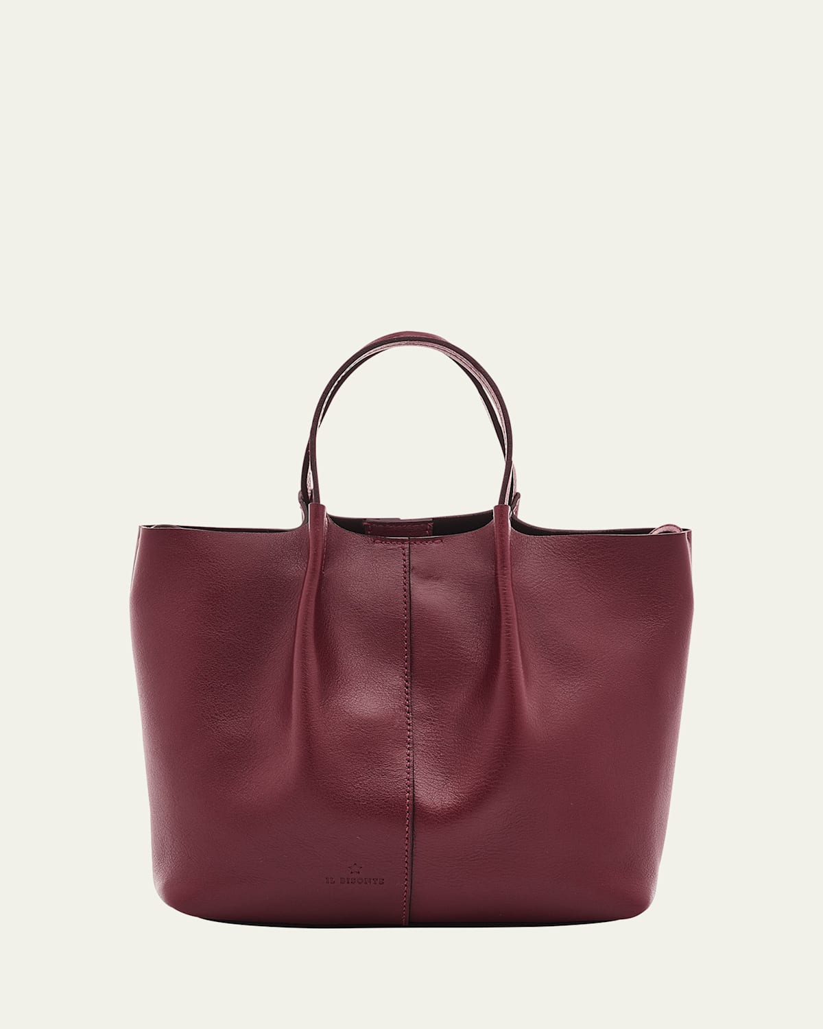 Nina Small Pleated Leather Tote Bag