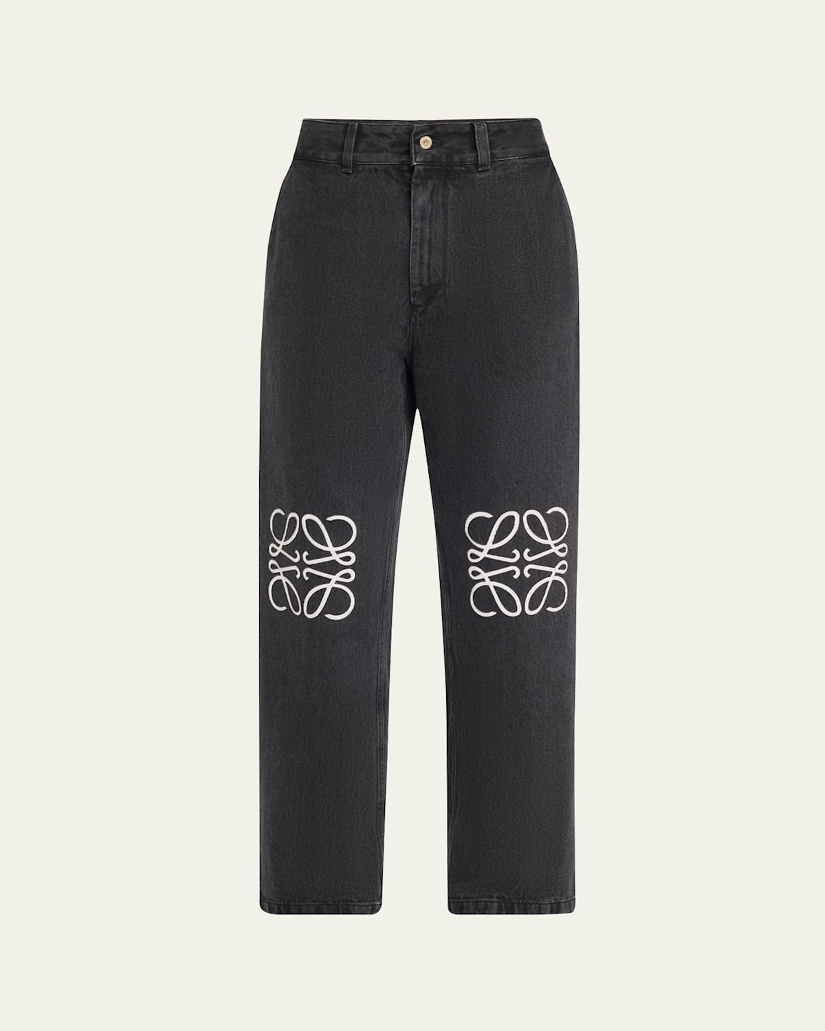 Loewe Anagram Baggy Jeans In Black