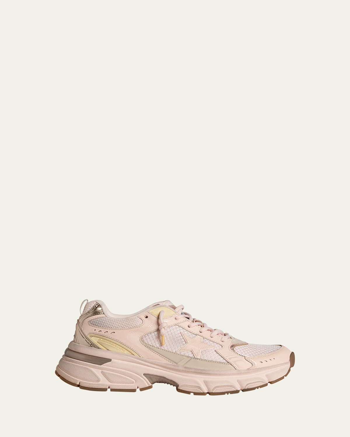 Golden Goose Lightstar Net Mixed Leather Runner Sneakers | Thumbnail 4 Golden Goose Lightstar Net Mixed Leather Runner Sneakers | Thumbnail 4