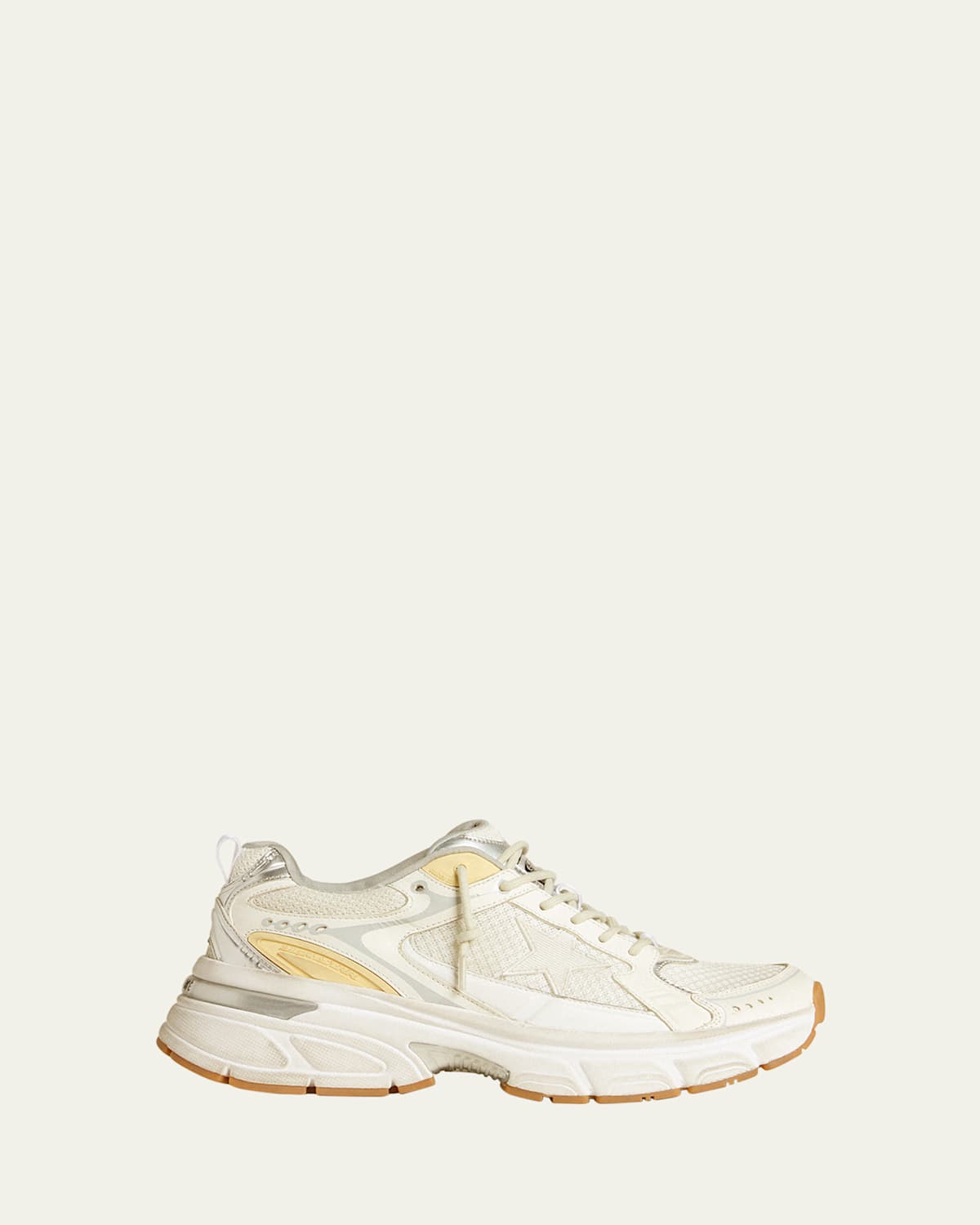 Golden Goose Lightstar Net Mixed Leather Runner Sneakers | Thumbnail 4