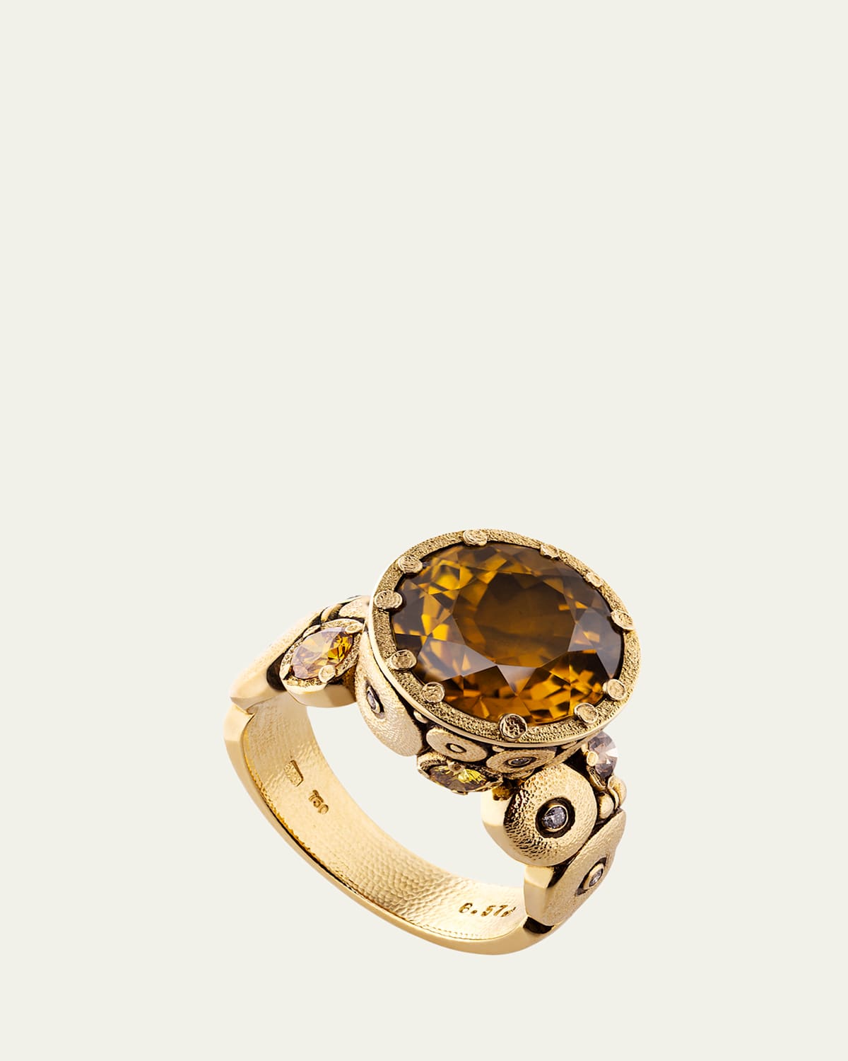 Alex Sepkus Orchard 18K Yellow Gold Ring with Tourmaline and Diamonds