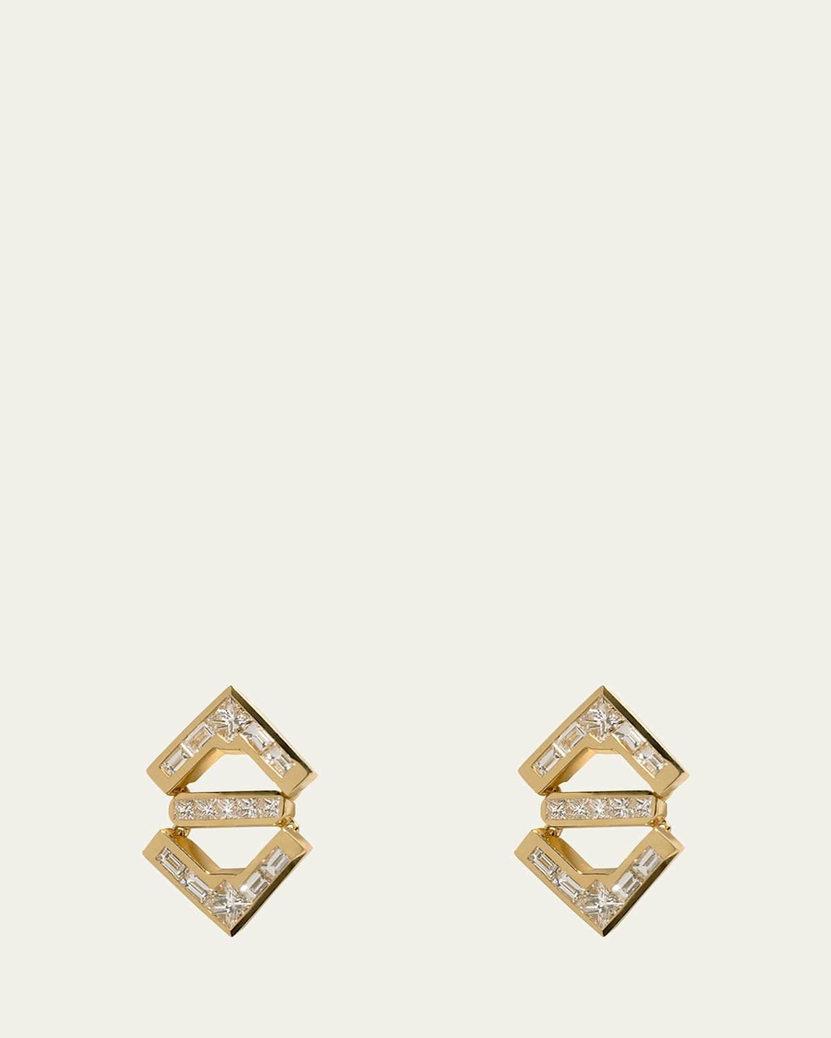 18k Yellow Gold Glow Diamond Earrings