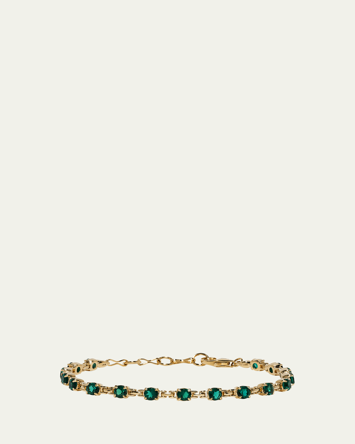 18K Yellow Gold Pirouette Large Zambian Emerald Bracelet