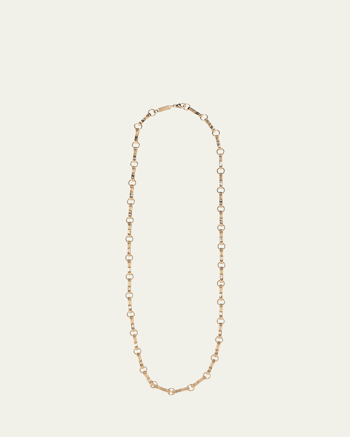 18K Yellow Gold Large Motif Double-Link Chain Necklace, 20"
