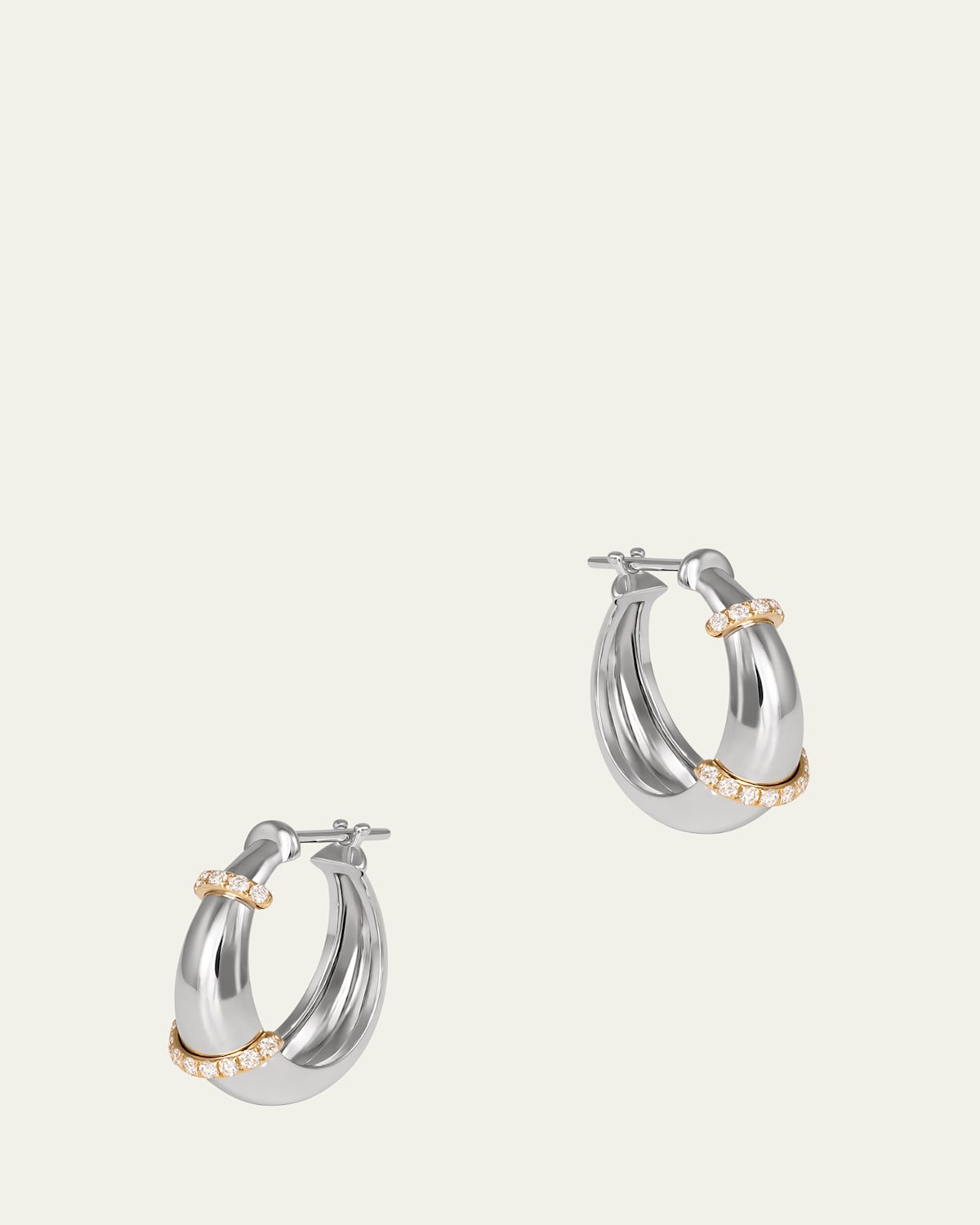 Buoy Diamond Hoop Earrings
