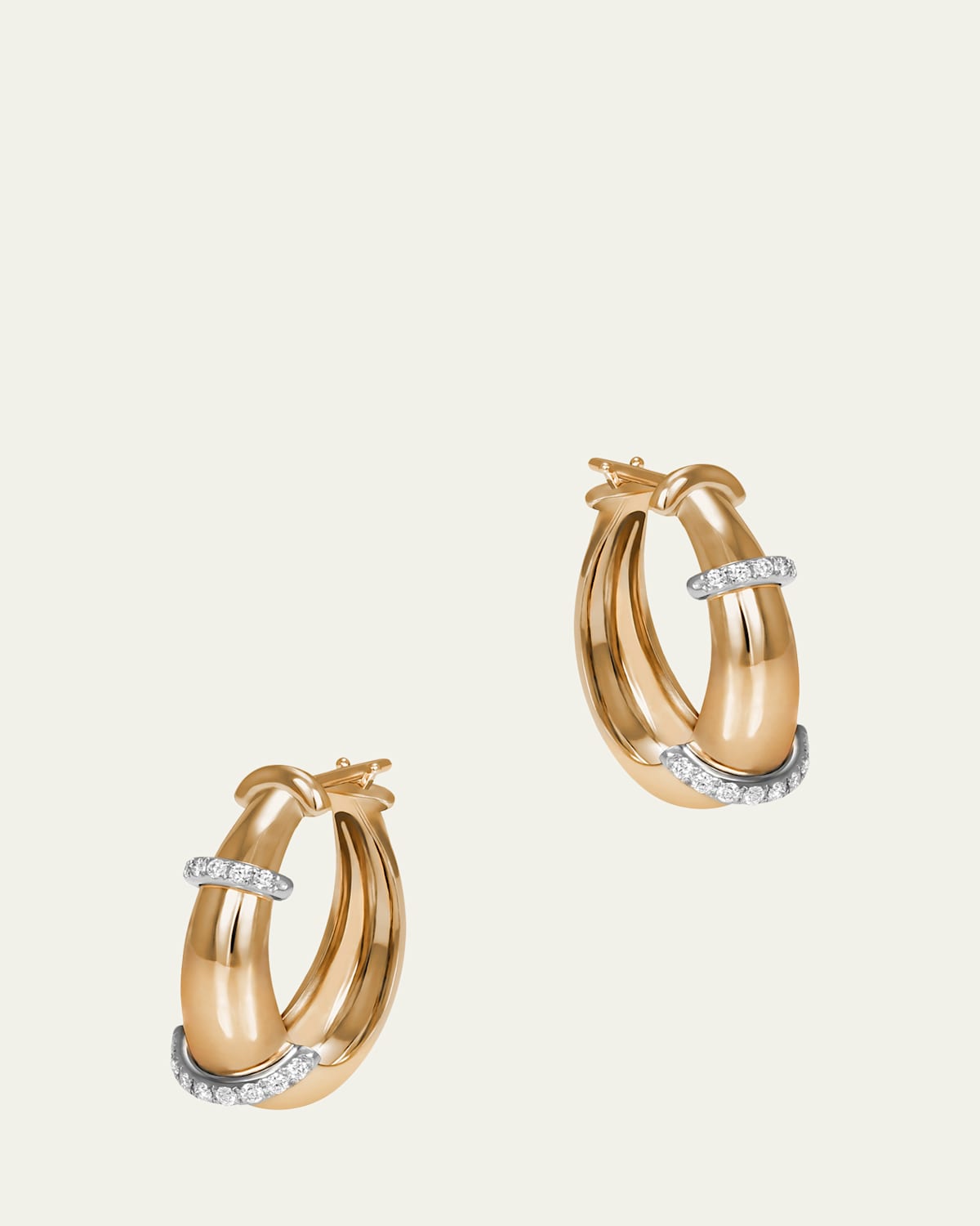 Buoy Diamond Hoop Earrings