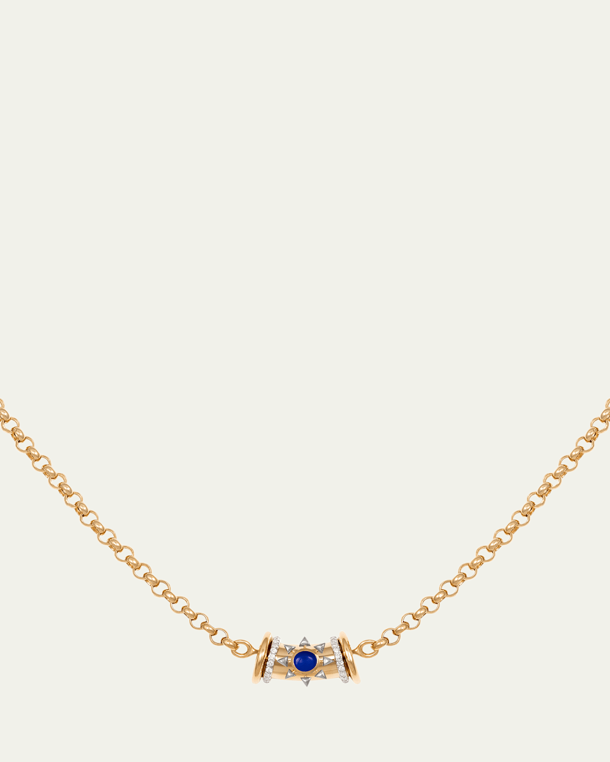 Warrior Star Seed Diamond and Lapis Necklace