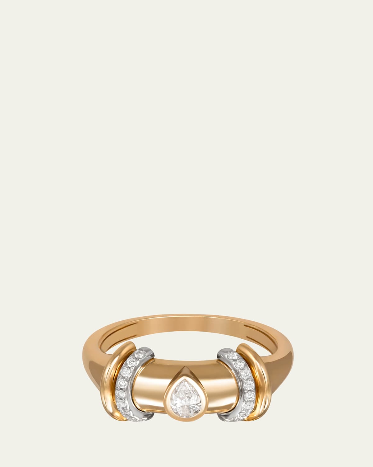 Warrior Diamond Drop Ring