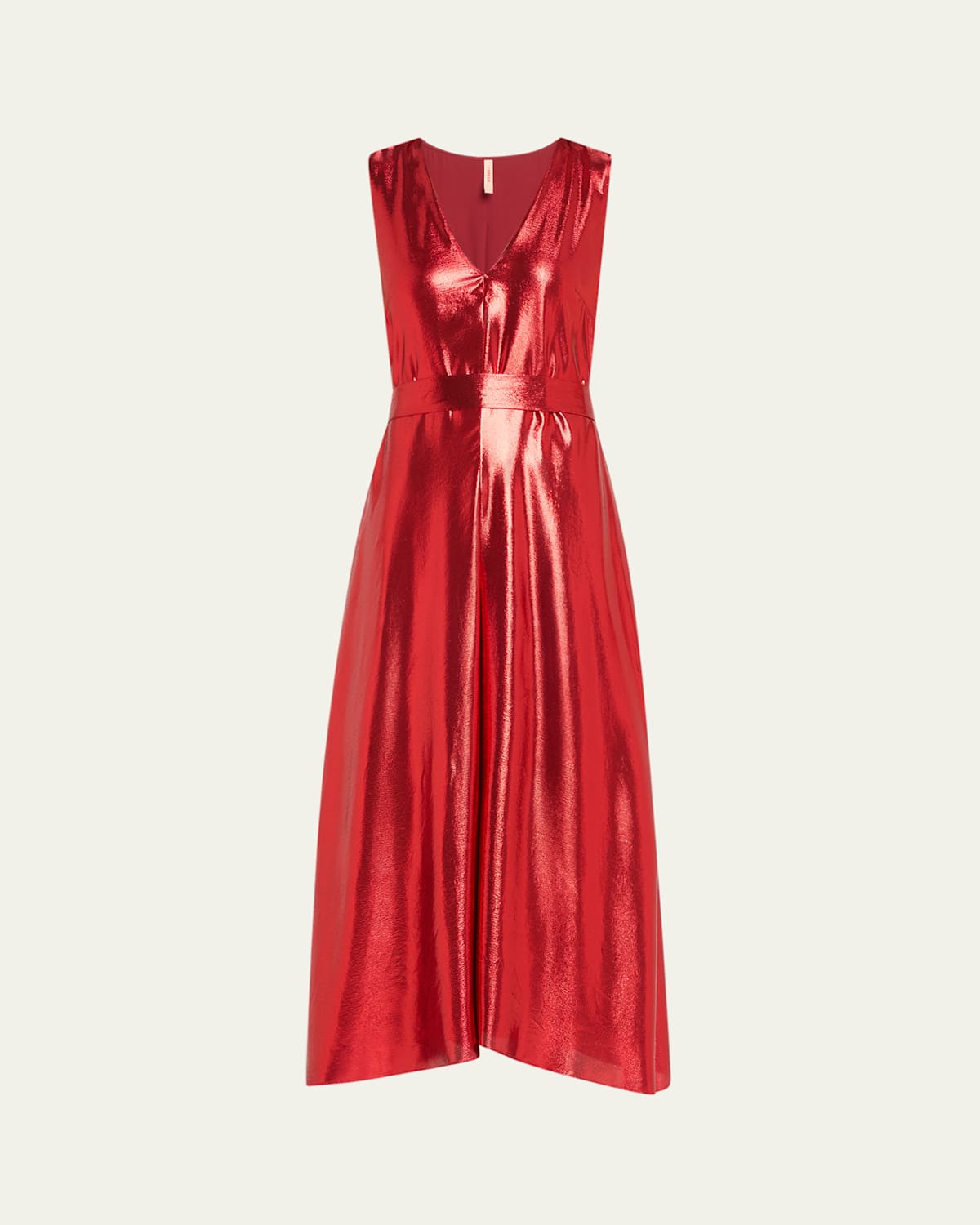 INDRESS SHINY METALLIC MIDI DRESS 