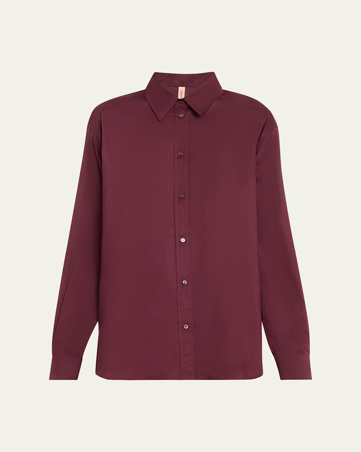 INDRESS OVERSIZED BUTTON DOWN COTTON VOILE TOP 