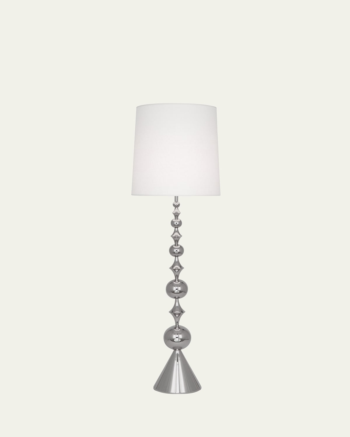 Jonathan Adler Harlequin 66" Floor Lamp In Nickel