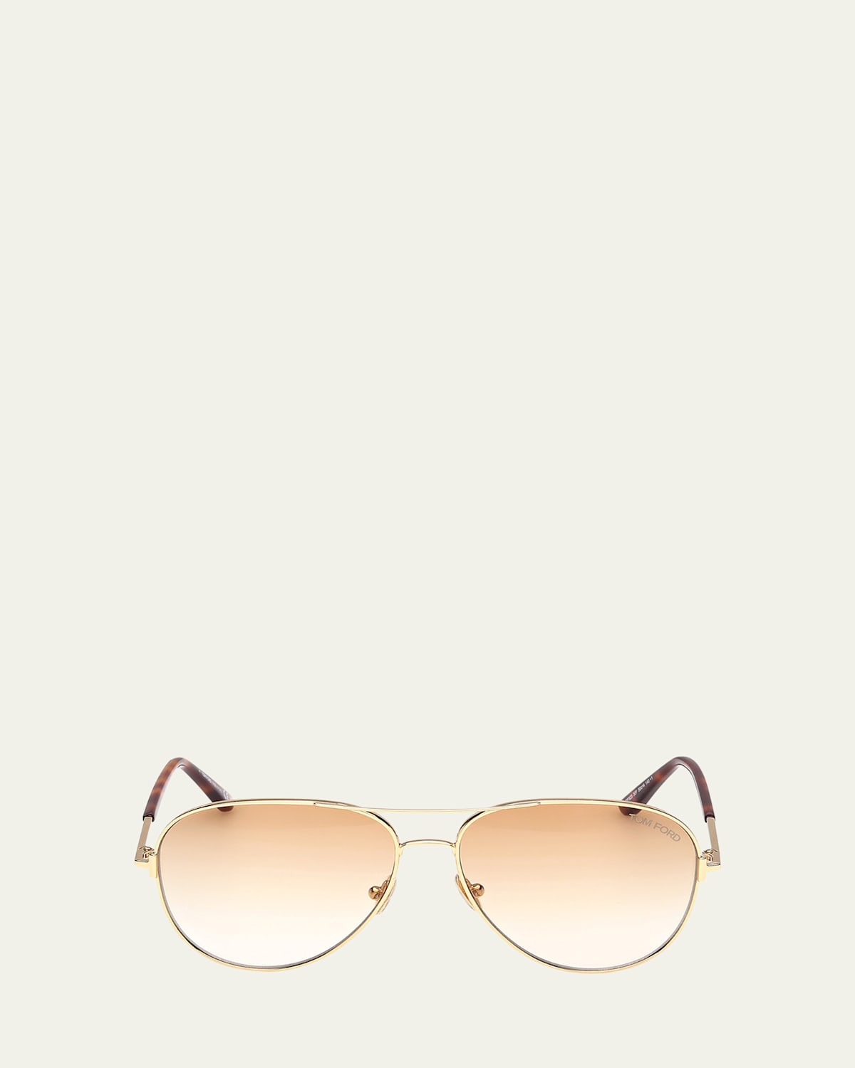 Tom Ford Clark Metal Aviator Sunglasses In Brown