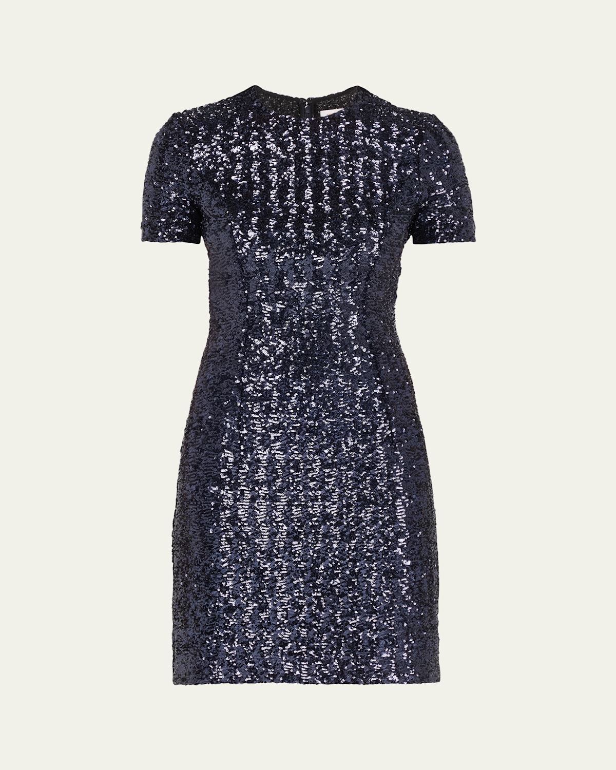 Sequined Short-Sleeve Mini Dress