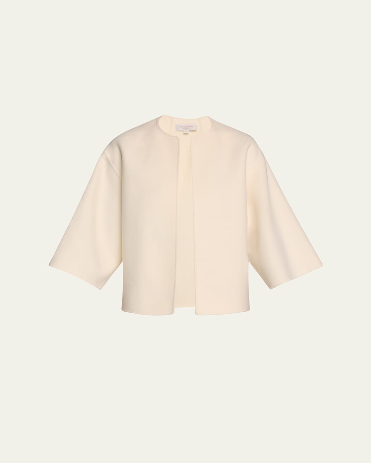 Open-Front Wool Kimono Jacket