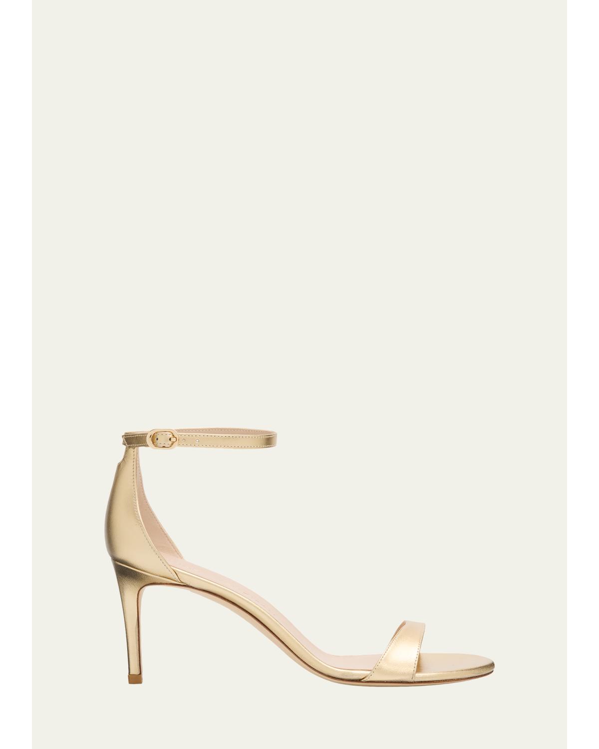 Nudist Ii Metallic Ankle-Strap Sandals