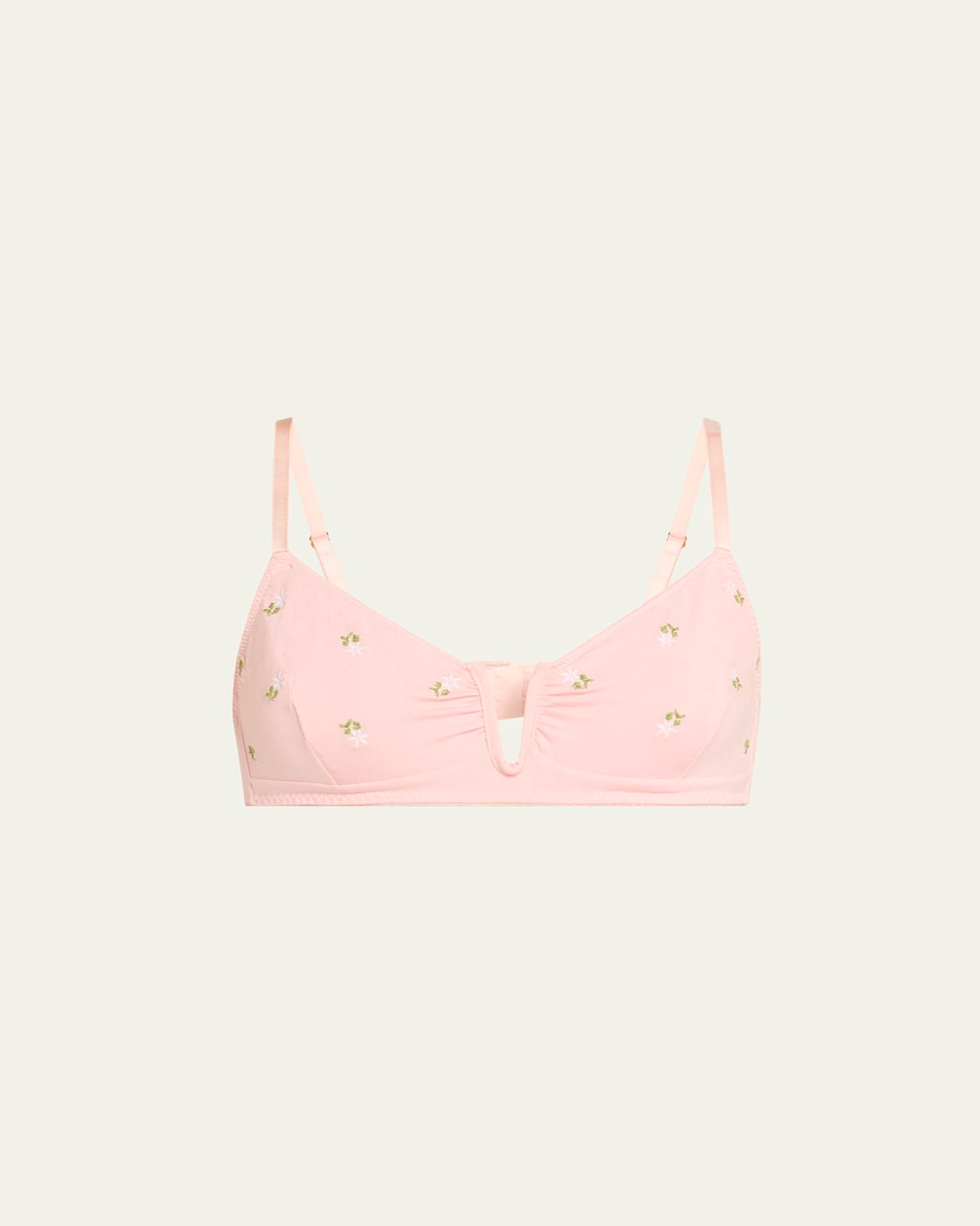 Angela Floral-Embroidered Soft Cup Bra