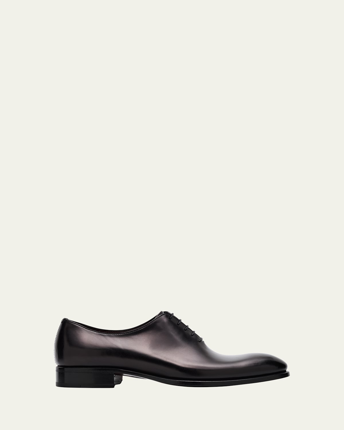 Brioni Men's Milano Leather Oxfords In Black