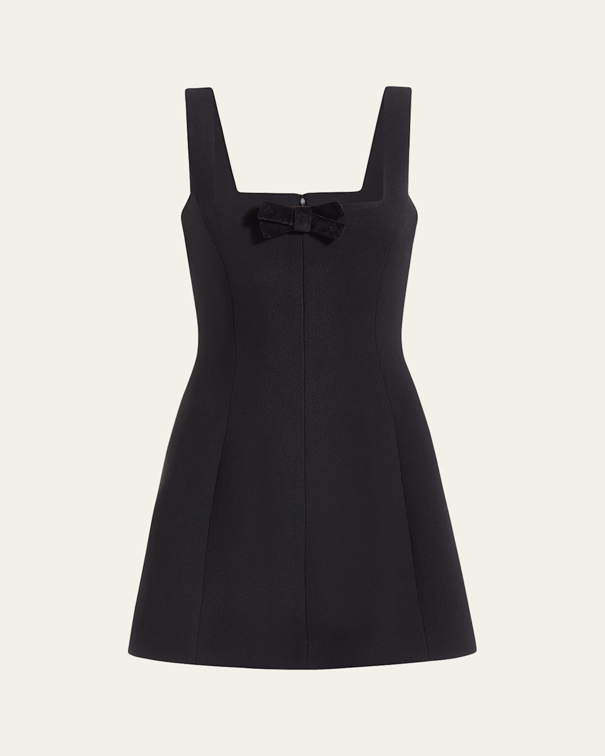 Brooke Wool Crepe Square Neck Mini Dress