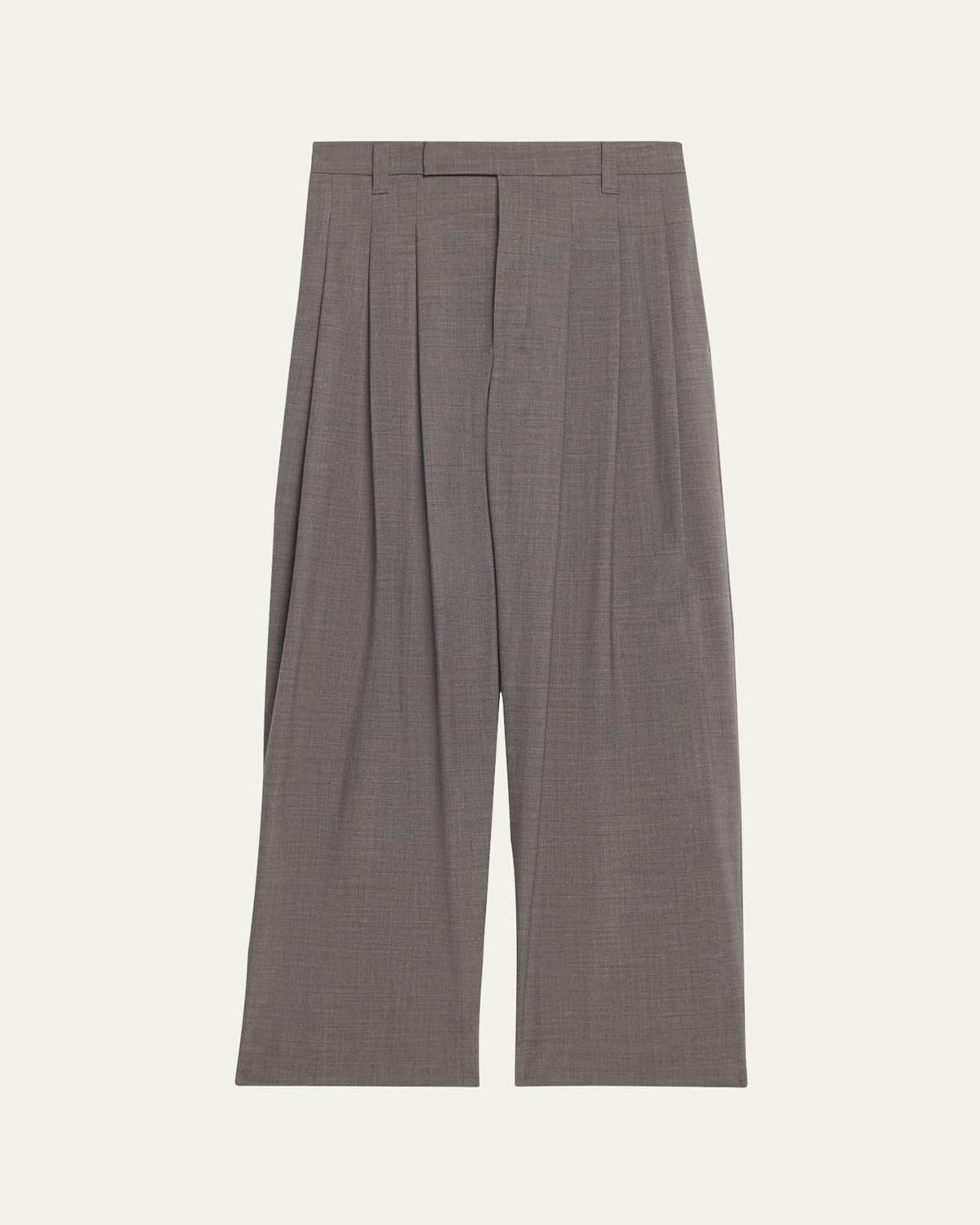Brunello Cucinelli Light Striped Wide Trousers In Medium Grey