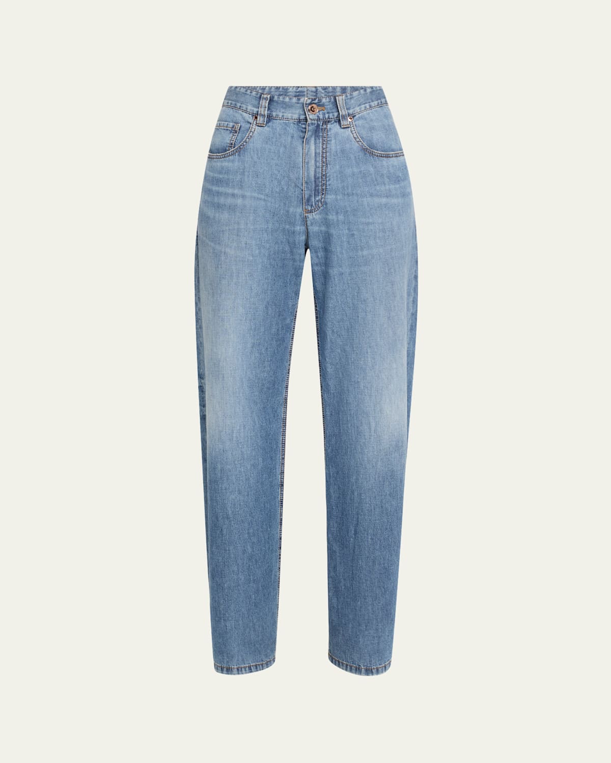 Brunello Cucinelli Straight Leg Jeans In Blue