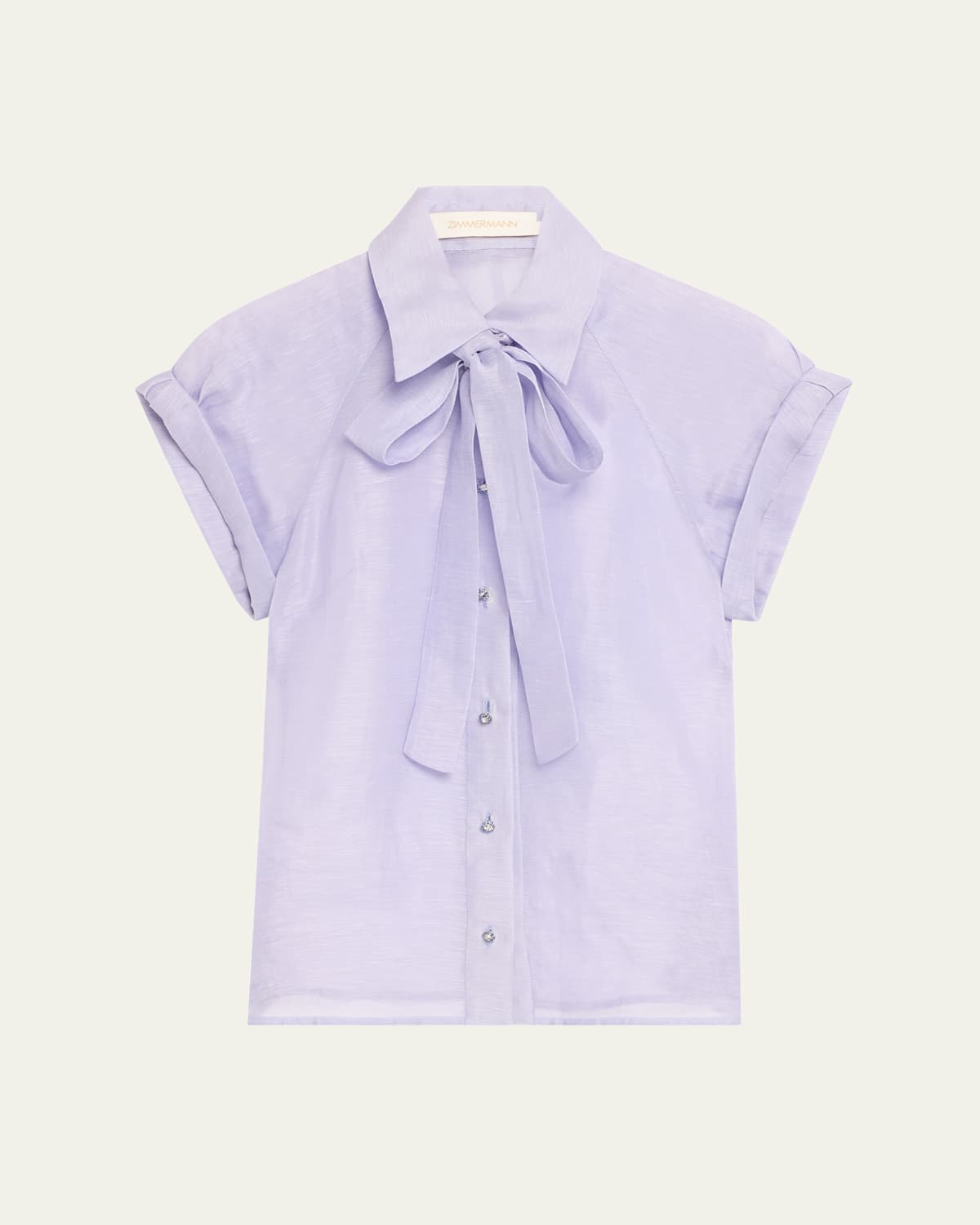 Zimmermann Crush Fitted Blouse In Jacaranda