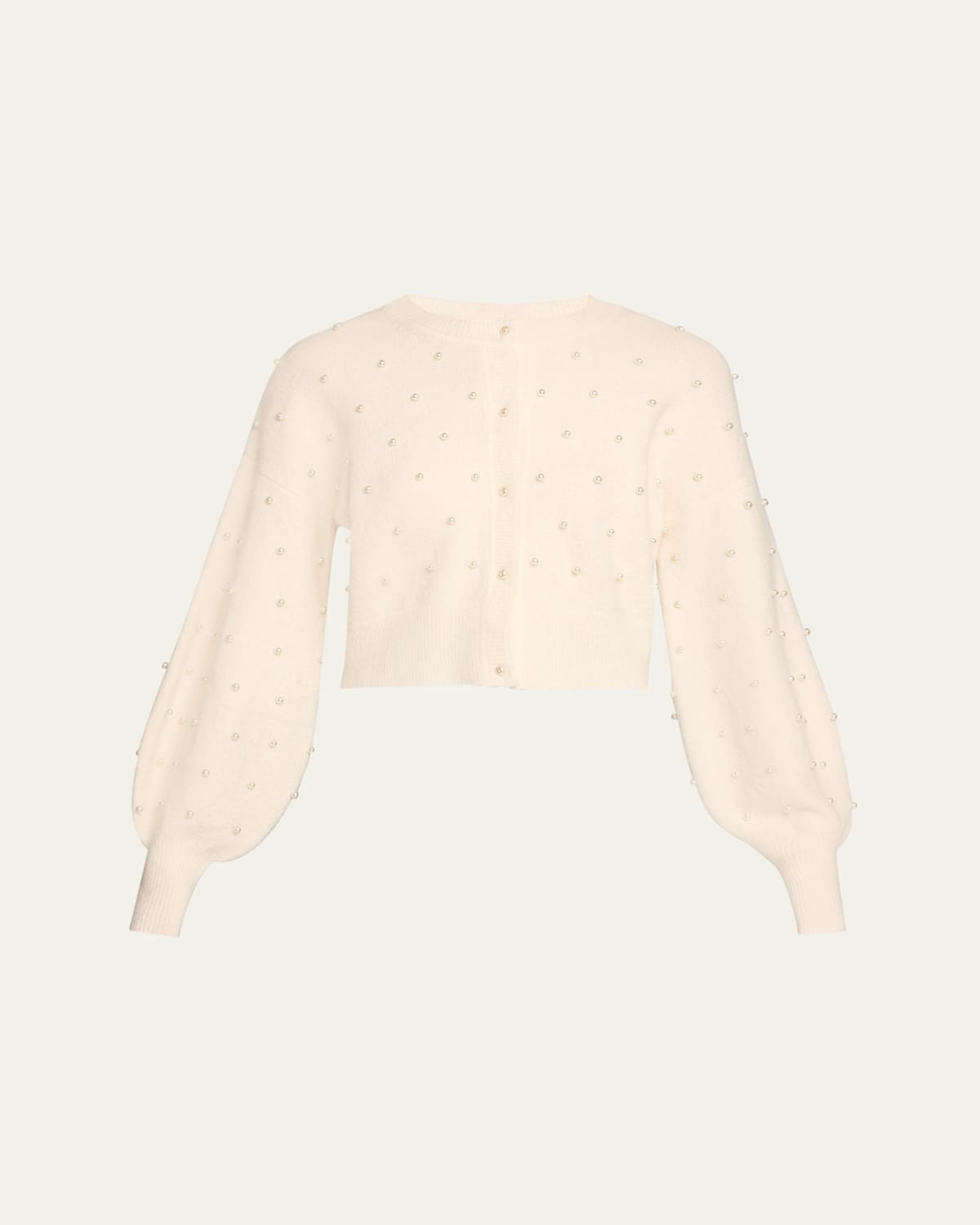 Zimmermann Crush Embellished Knit Alpaca Cardigan In Ivorypearl