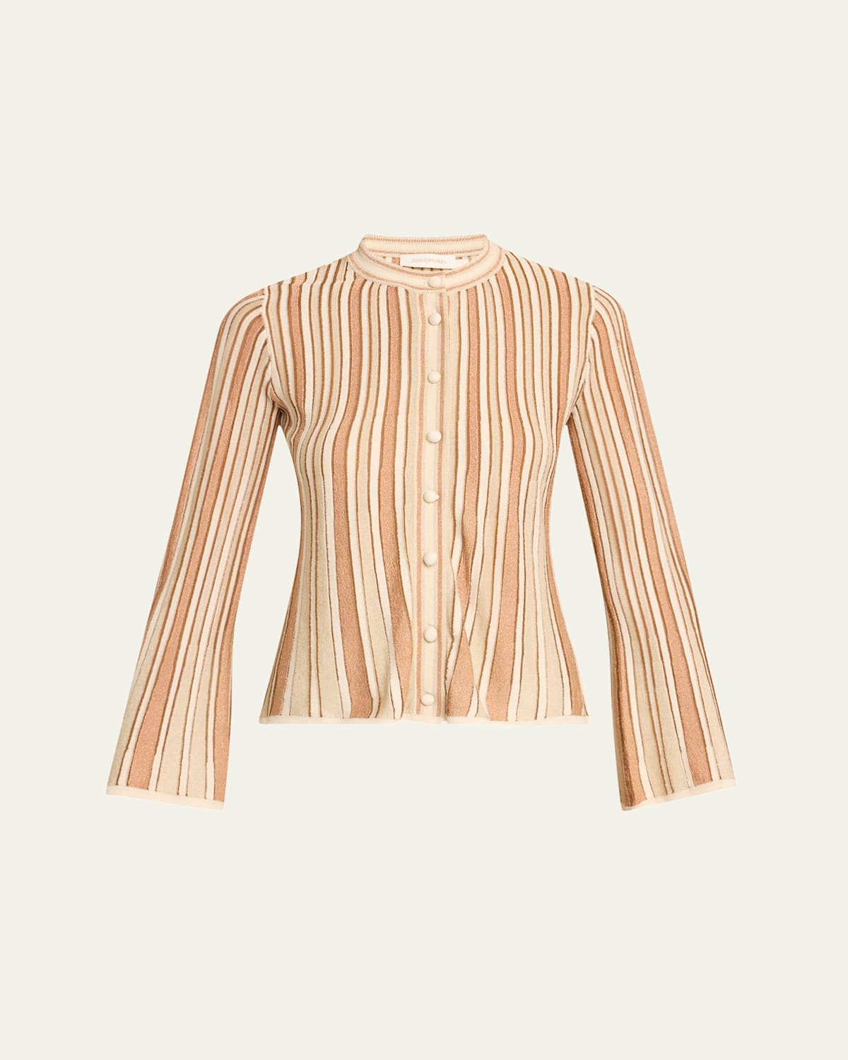 Zimmermann Crush Metallic Stripe Cardigan In Multi
