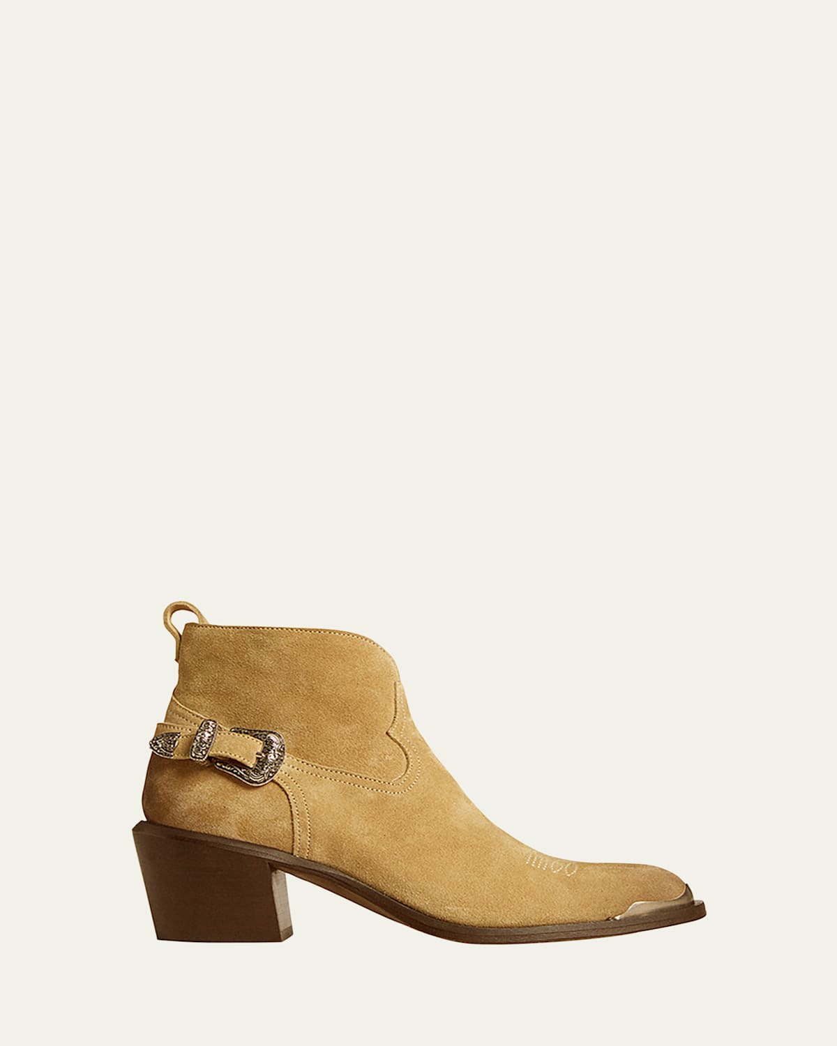 Golden Goose Patty Suede Ankle Boots In Sand