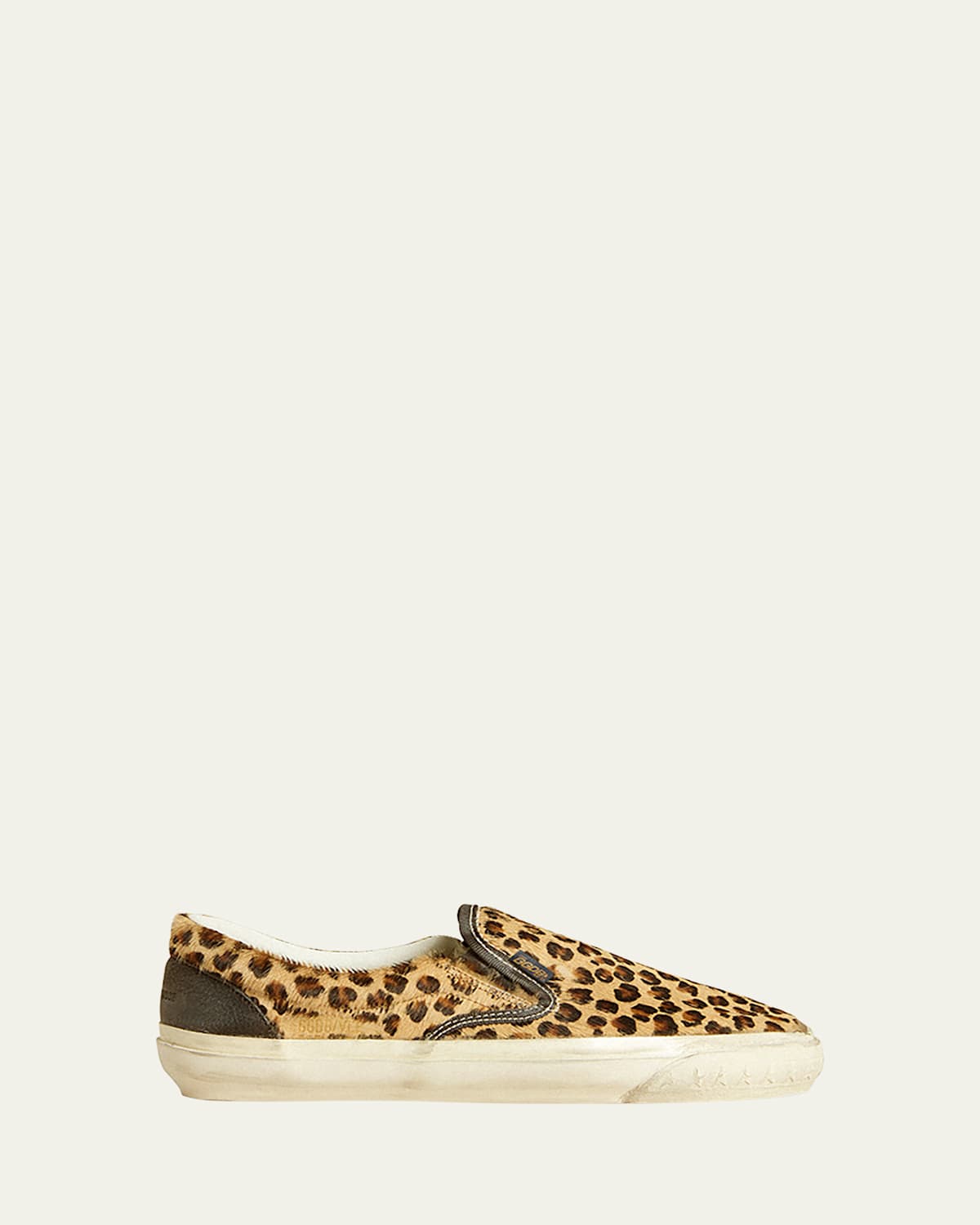 Golden Goose Calfhair And Leather Slip-on Sneakers In Leopard