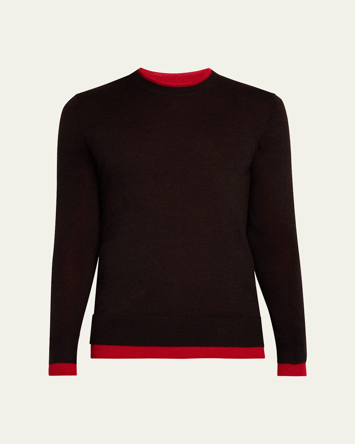 Gabriela Hearst Men's Wells Reversible Sweater In Chocolatescarlet Re