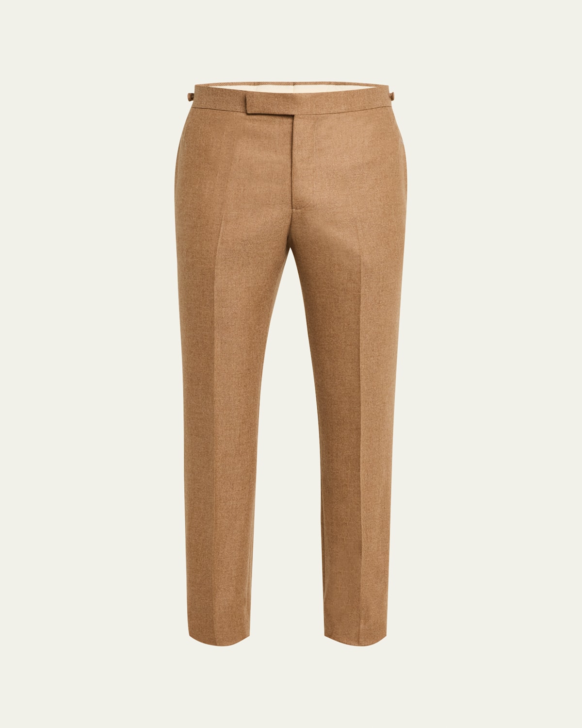 Gabriela Hearst Men's Sebastian Wool-cashmere Flannel Pants In Camel Melange