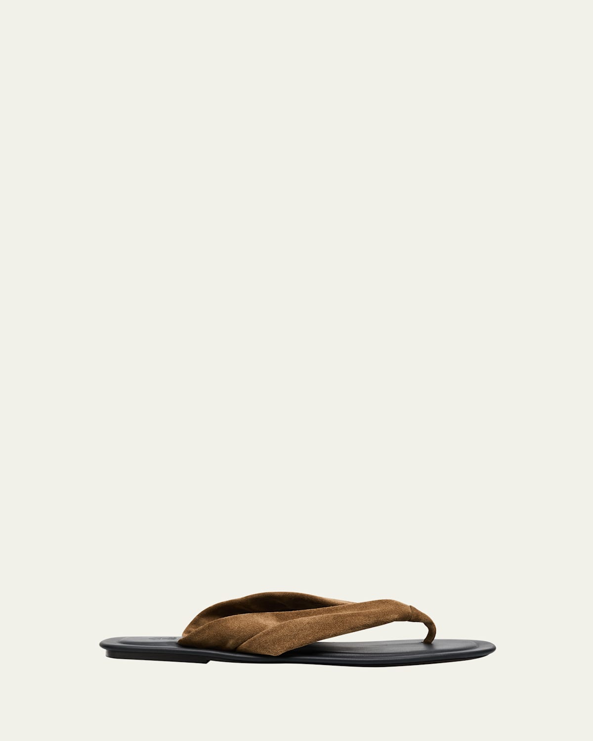 Brunello Cucinelli Suede Thong Sandals In Sesamo