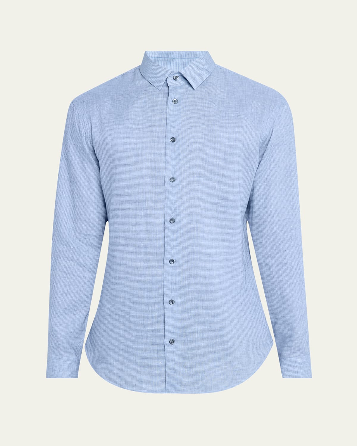 Giorgio Armani Men's Geo-print Sport Shirt In Blue
