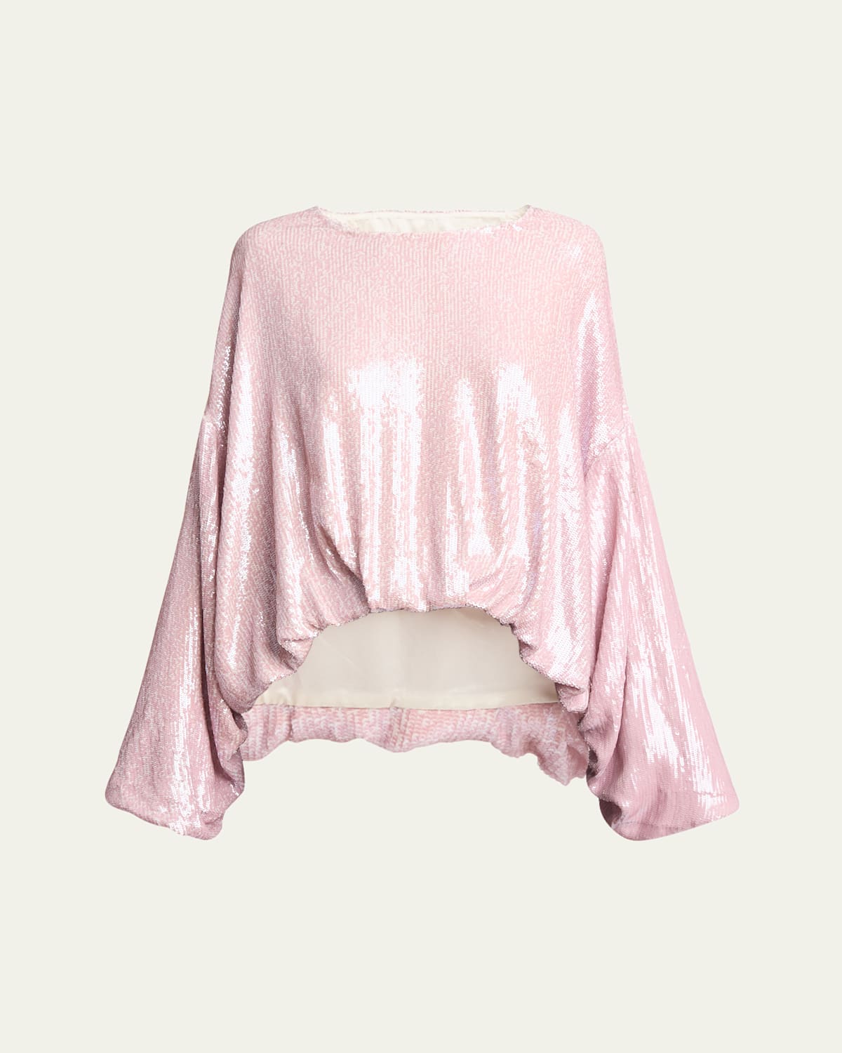 DRIES VAN NOTEN CANNETT SEQUIN DRAPED BUBBLE SHIRT 