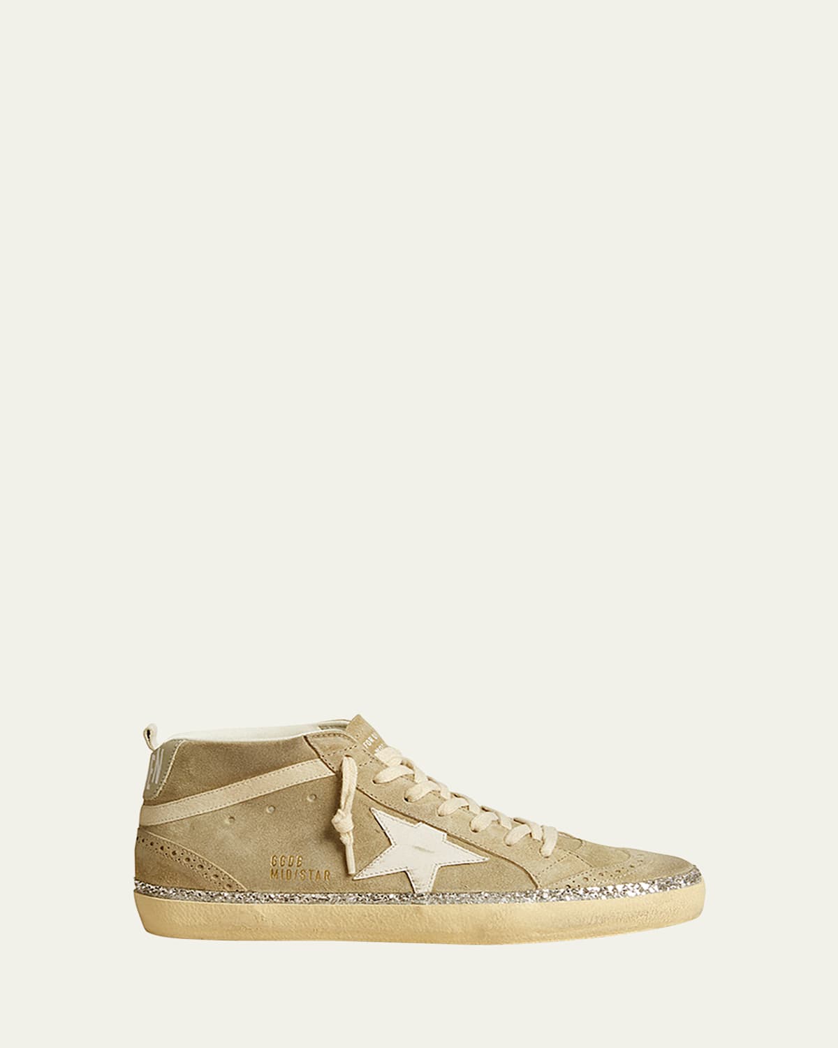 Golden Goose Suede Shimmer Mid-Top Sneakers