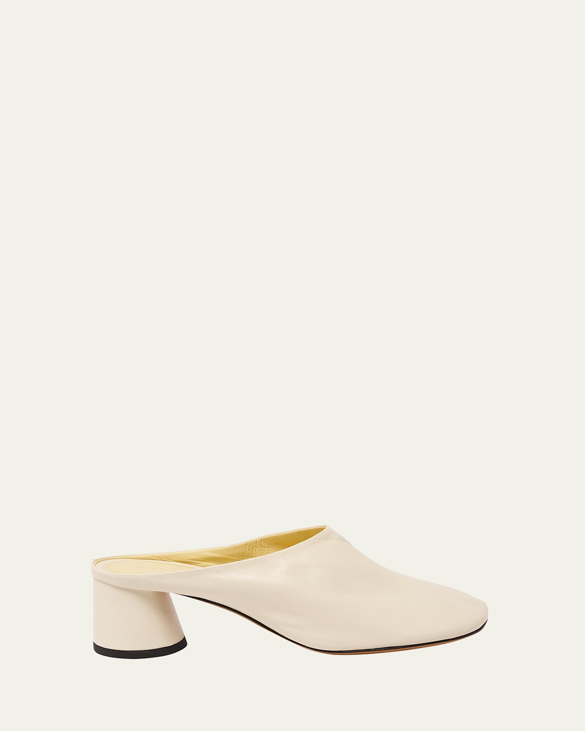 Proenza Schouler Glove Lambskin Block-heel Mules In Ivory